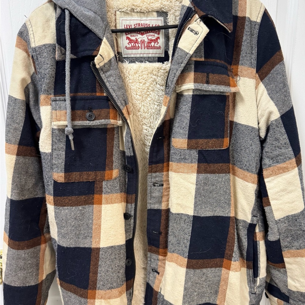 Levi's Plaid unisex Jacket - Black, Gray, Cream, Brown